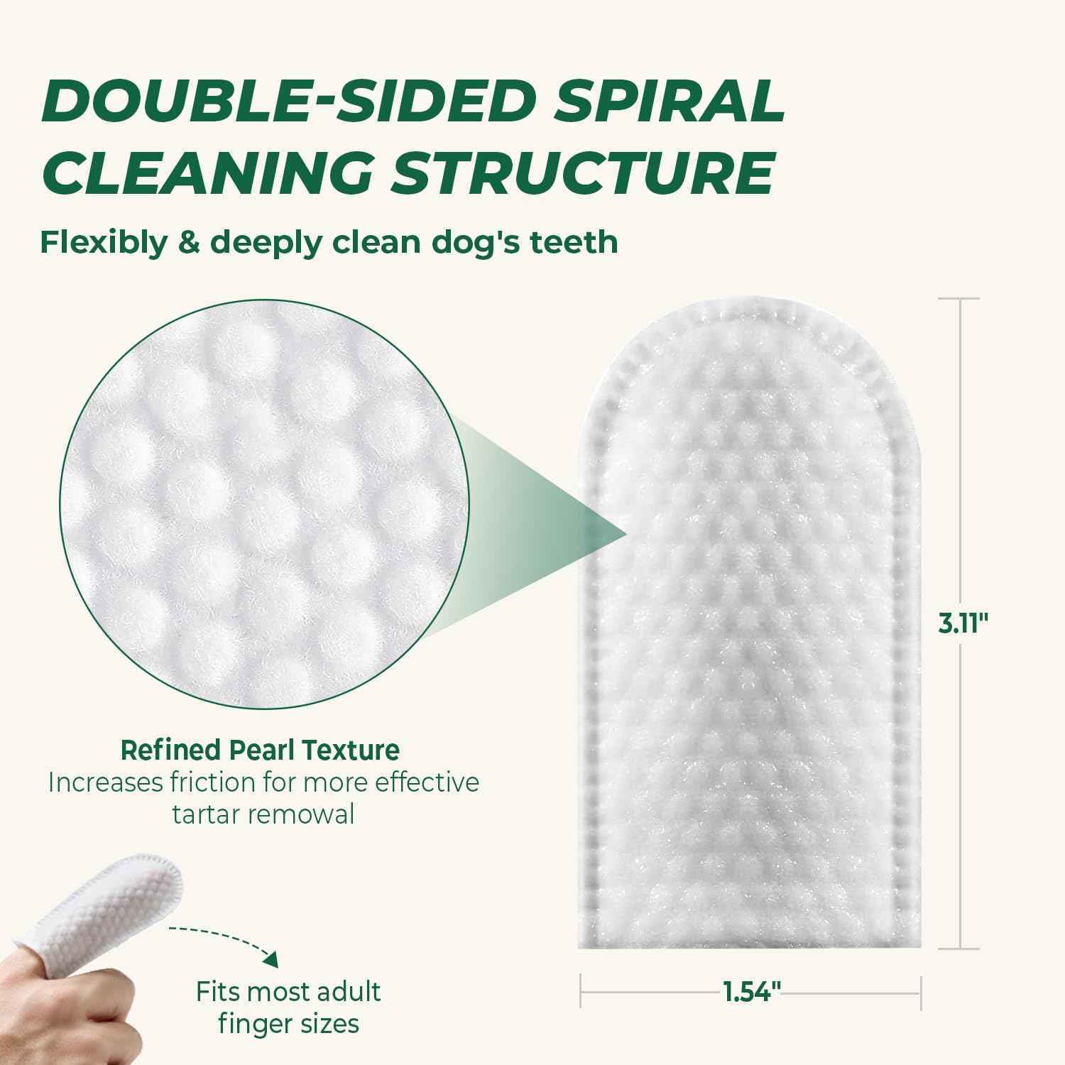 Pet dental finger wipes for dogs