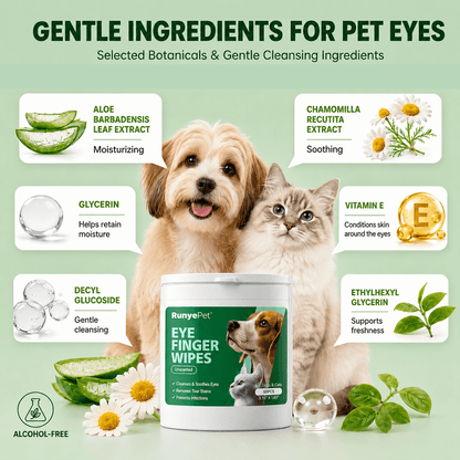 RunyePet eye finger wipes ingredient information image