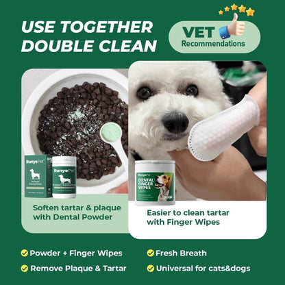 1-Larger Size Upgraded Pet Dental Finger Wipes for Dogs and Cats - Effective Oral Care Solution（副本）