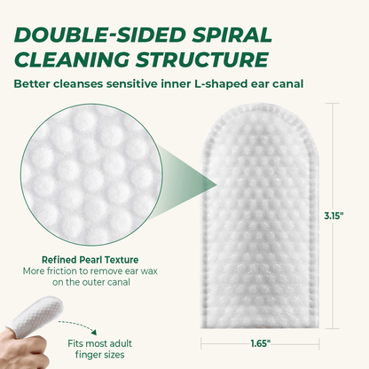 Pet Ear Cleaning Finger Wipes, 50 Count Dog &amp; Cat Ear Wipes with Green Tea Scent, Soft Grooming Pads to Remove Wax &amp; Dirt, Stop Smelly &amp; Itchy Ears, Gentle &amp; Non-Irritating